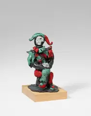 Harlekin (Bajazzo) by Markus Lüpertz, 2003, Bronze, painted, sold Dec 2017