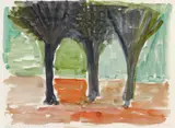Günther Förg, Bäume für Sarajewo, 1998, Watercolour on paper