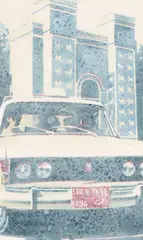 PANORAMA 21 (Fiat Polski in Babylon) by Sławomir Elsner, 2006, Oil on canvas, sold Dec 2017