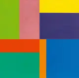 Richard Paul Lohse, 2 Bewegungen um eine Achse, 1952/1971, Oil on canvas