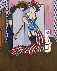 William Copley, Star and Garter, 1964, Acrylic on canvas
