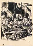 Ludwig Meidner, Caféhaus (Caféhausszene)