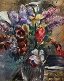 Lovis Corinth, Tulpen, Flieder und Kalla, 1915, Oil on canvas