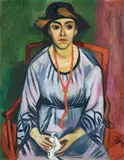 Max Pechstein, Das blaue Kleid: Bildnis Frau Dr. Plietzsch, 1921, Oil on canvas