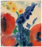 Mohn und Rittersporn by Emil Nolde, Circa 1930/1935, Watercolour on Japan paper, sold Dec 2017