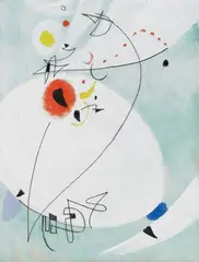 Centrale Leuchte II by Max Ackermann, 1953, Oil tempera and oil pastels on artist's board, sold Dec 2017