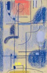 Untitled by Max Ackermann, 1973, Pastel on laid paper, sold Dec 2017