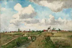 Paul Baum, Holländische Landschaft, 1884, Oil on canvas, relined
