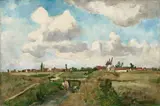 Paul Baum, Holländische Landschaft, 1884, Oil on canvas, relined