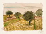 Otto Dix, Am Bodensee II (Kornfelder und See)
