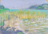 Otto Dix, Schilf am Untersee, 1947, Pastel on laid paper with watermark "MONTGOLFIER FRANCE"