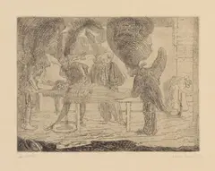 L' assassinat by James Ensor, 1888, Etching on Simili-Japan, sold Dec 2017
