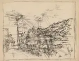 Maison de Giacometti à Maloja by Alberto Giacometti, 1957, Lithograph on wove paper with watermark "Arches", sold Dec 2017