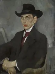 Axel Fridell, Portrait of the Artist Natanael Cassén, 1917, Oil on canvas