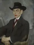 Axel Fridell, Portrait of the Artist Natanael Cassén, 1917, Oil on canvas