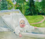 Conrad Felixmüller, Gabriele von Schuckmann, einjährig im Park, 1936, Oil on canvas