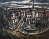 Clifford Holmead Phillips, Townscape (mit Brunnen)