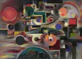 Boris Kleint, Innere Kräfte, 1942, Oil on canvas, mounted on wood