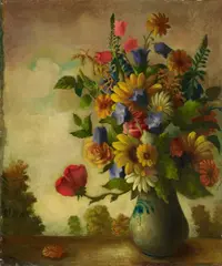 Blumenstilleben by Carlo Mense, Late 1930s or 1940s, Oil on panel, sold Dec 2017