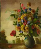 Carlo Mense, Blumenstilleben, Late 1930s or 1940s, Oil on panel