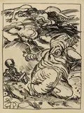 Ludwig Meidner, Untitled, 1919, Pen and ink drawing over charcoal on cream-coloured card 66.6/66.8 x 50.3/