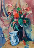 Heinrich Nauen, Blumenstilleben mit heller Vase