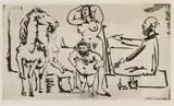 Pablo Picasso, Le Peintre sur la Plage, 1955, Etching (aquatint and drypoint) on firm wove paper with watermark "ARCHES"
