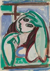 Untitled by Anton Räderscheidt, 1945, Gouache and graphite on firm paper, sold Dec 2017