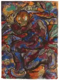 Eberhard Viegener, Steinhauer, 1921, Gouache and pen and ink on hand-made paper