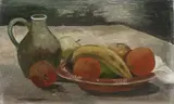 Eberhard Viegener, Stilleben mit Krug und Obstschale, 1935, Oil on panel