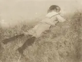 Heinrich Kühn, Hans in a Meadow, c. 1907, Multiple oil transfer print on Japan paper, printed c.
