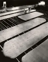 Ludwig Windstosser, Untitled (Mannesmann factory), 1950s, 18 vintage ferrotyped gelatin silver prints on Agfa-Brovira paper. Each approx