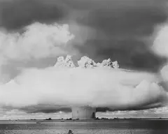 Joint Army Navy Task Force One Photo, Untitled (Bikini Atoll), 1946, 4 vintage ferrotyped gelatin silver prints. Each print approx