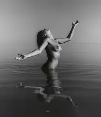Andre de Dienes, Nude, c. 1960, Vintage ferrotyped gelatin silver print