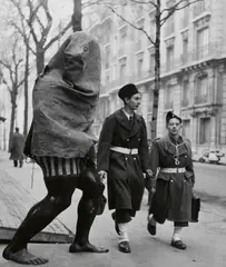 Ségrégation. Dimanche. Inauguration by Robert Doisneau, 1960s, 3 vintage ferrotyped gelatin silver prints. Each approx, sold Dec 2017