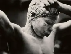 Leni Riefenstahl, Untitled (from the series: Nuba), 1960s, Vintage ferrotyped gelatin silver print on Agfa paper