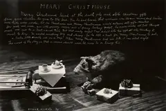 LaToya Ruby Frazier, Merry Christmouse, 1993, Gelatin silver print inscribed in ink