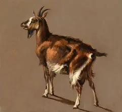 Study of a Goat by Jacob Philipp Hackert, Oil on canvas (relined), sold Nov 2017