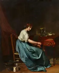 Louis-Léopold Boilly, "La jeune Ménagère", Oil on canvas (relined)