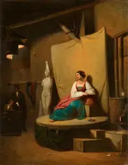 An Italian Studio by Carl Spitzweg, Oil on canvas (relined), offered Nov 2017