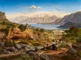 Albert Zimmermann, View of Bellagio at Lake Como