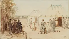 Charles Rochussen, Elegant Company, Watercolour