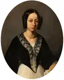 Jean-François Millet, Portrait of a Lady (Madame Lefranc), Oil on canvas (relined)