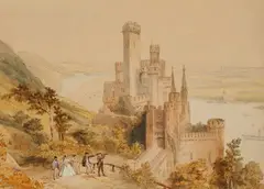 Stolzenfels Castle on the Rhine by Caspar Scheuren, Watercolour on paper, offered Nov 2017