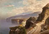 Hermann Krüger, The Bay of Sorrento, Oil on canvas (relined)