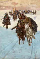 The Wounded Cossack by Franz Alekseyevich Roubaud, Oil on canvas, offered Nov 2017