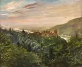 Wilhelm Trübner, View of Heidelberg Castle, Oil on canvas