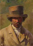 Józef Chełmoński, Portrait of a Man in a Hat