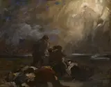 Ferdinand Brütt, "Durch Nacht zum Licht" (Through the Darkness to the Light), Oil on canvas