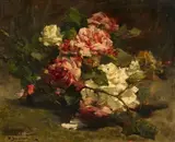 Georges Jeannin, Floral Still Life, Oil on canvas, mounted on hardboard